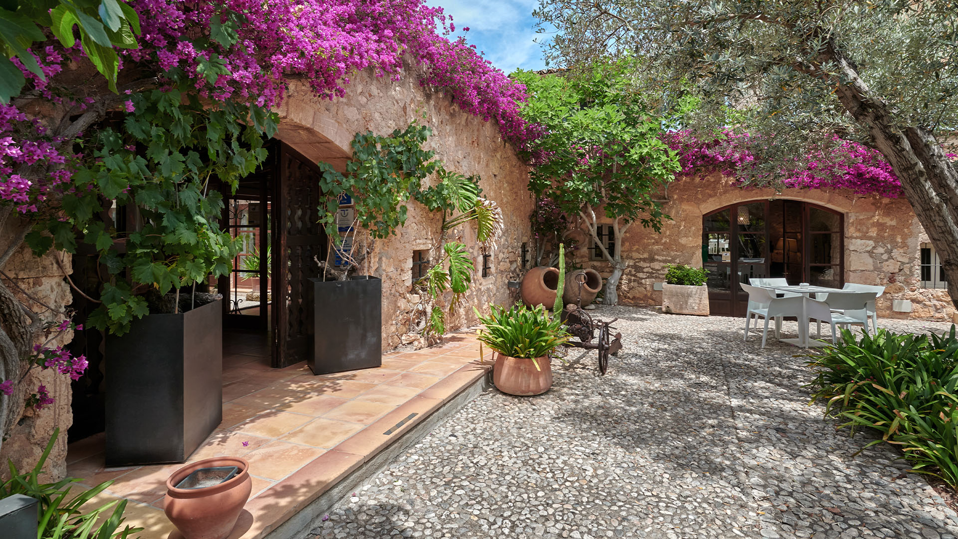 Entrada Residencia Restaurante Son Floriana, Cala Bona, Mallorca